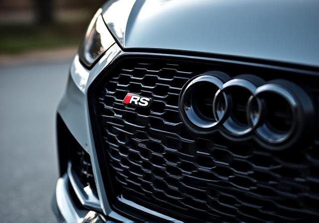 Audi RS aggressive front grill detail